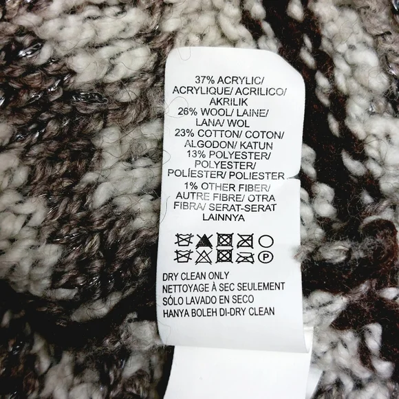 Lucky Brand Womens Open Cardigan Southwestern Long Sleeve Sweater Soft Size M - Picture 6 of 8